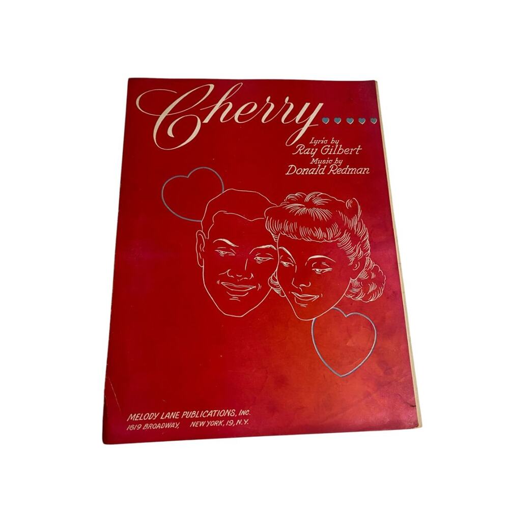 1944 Cherry Sheet Music Ray Gilbert Donald Redman Melody Lane